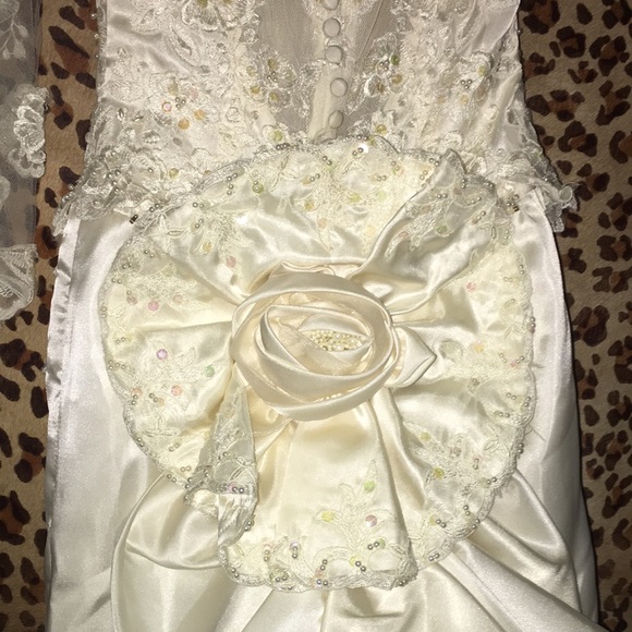 Vintage wedding dress 70s 4 - Picture 9 of 11